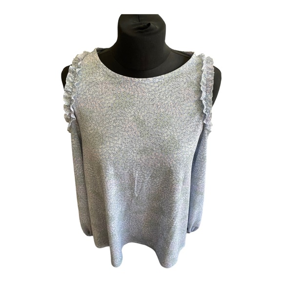 LC Lauren Conrad Tops - LC Lauren Conrad Sz S Semi Sheer Floral Blouse Top Sleeve NWT